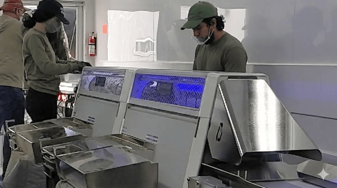 Mobius M108 operators at work